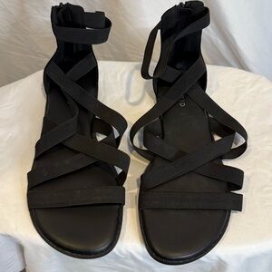 Torrid Black Crisscross Sandals